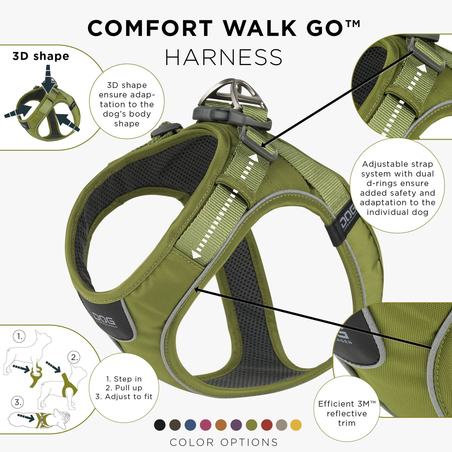 DOG Copenhagen Harness Hunting Green