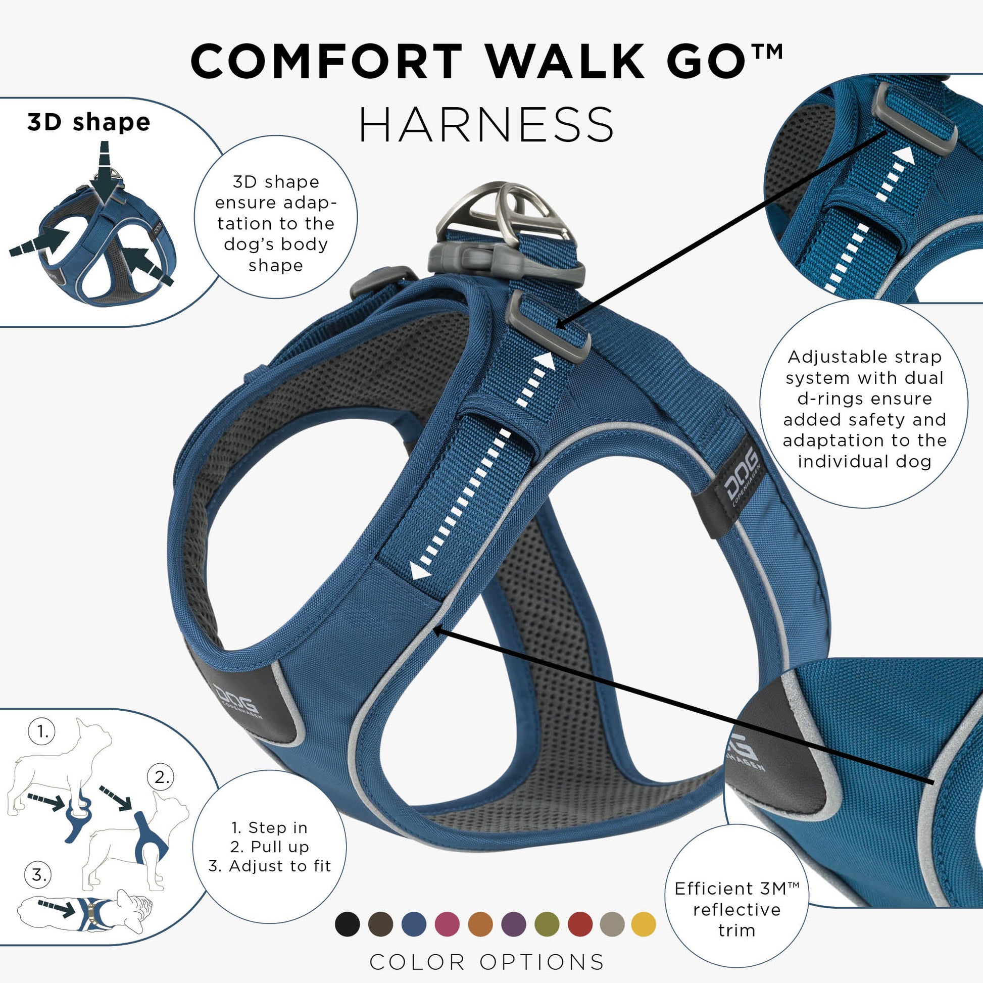 DOG Copenhagen Harness Ocean Blue