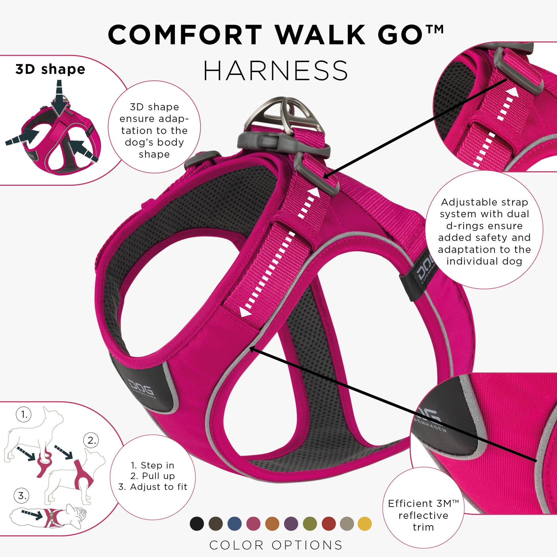 DOG Copenhagen Harness Wild Rose