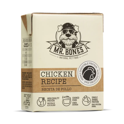 Tetra Brick of gently cooked single-protein chicken dog food, soft and juicy complete meal

